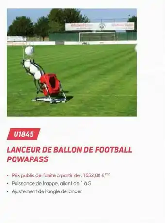 Casal Sport Lanceur De Ballon De Football Powapass U1845 offre