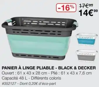Costco Panier à Linge Pliable-Black & Decker offre