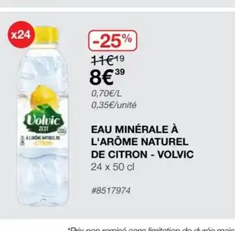 Costco Eau Minérale à l'Arôme Naturel de Citron-Volvic offre