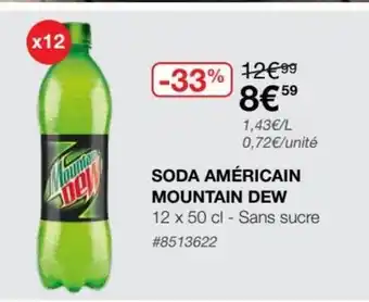 Costco Soda Américain Mountain Dew offre