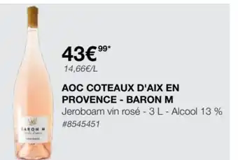 AOC Coteaux d'Aix En Provence-Baron M