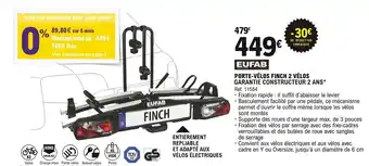 E.Leclerc L'Auto Eufab Porte-Vélos Finch 2 Vélos offre