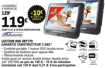 E.Leclerc L'Auto Lecteur DVD VRT179 offre