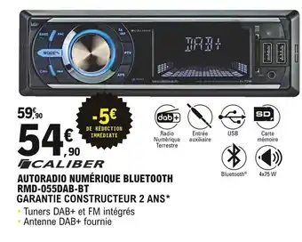 E.Leclerc L'Auto Caliber Autoradio Numérique Bluetooth offre