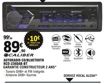 E.Leclerc L'Auto Caliber Autoradio CD/Bluetooth RCD-236DAB-BT offre