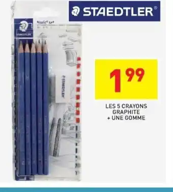 Staedtler Les 5 Crayons Graphite +Une Gomme