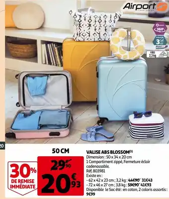 Auchan Valise abs blossom offre