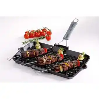 Culinarion Gril rectangulaire 34 x 21 cm en fonte offre