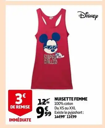 Auchan Nuisette femme offre