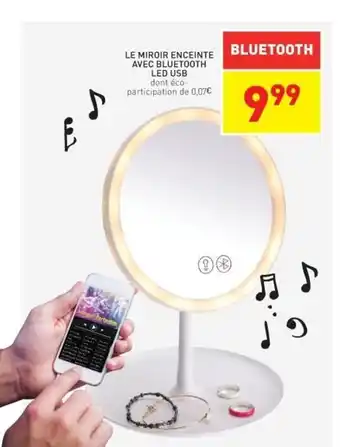 Stokomani Le Mirori Enceinte Avec Bluetooth Led USB offre