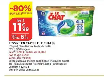 Maximarché Lessive En Capsule Le Chat offre