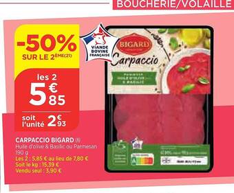 Maximarché Carpaccio Bigard offre