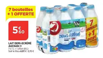 Maximarché Lait Demi-écrémé Auchan offre