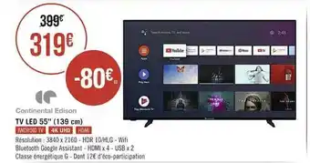 Casino Supermarchés Tv Led 55 offre