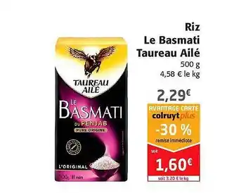 Colruyt Riz Le Basmati Taureau Ailé offre