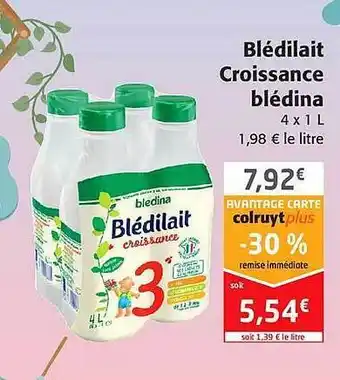 Colruyt Blédilait Croissance Blédina offre