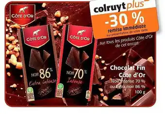 Colruyt Chocolat Fin Côte D'or offre