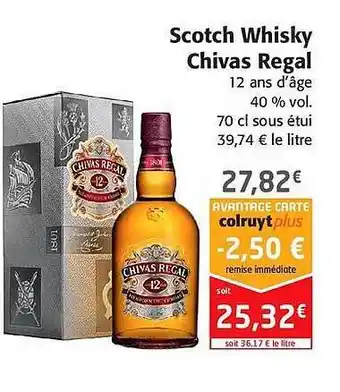 Colruyt Scotch Whisky Chivas Regal offre