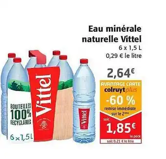 Colruyt Eau Minérale Naturelle Vittel offre