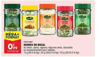 ALDI Herbes En Bocal Portland offre