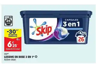 ALDI Lessive En Dose 3 En 1 Skip offre