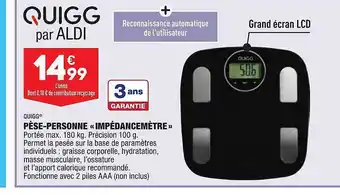 Pèse-personne «impédancemètre» Quigg