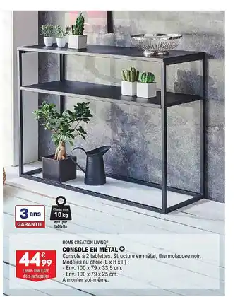 ALDI Console En Métal Home Création Living offre