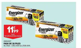ALDI Pack De 30 Piles Energizer offre