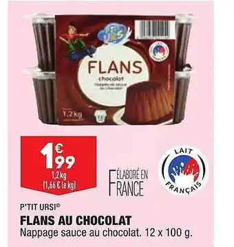 ALDI Flans Au Chocolat P'tit Ursi offre