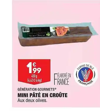 ALDI Mini Pâté En Croûte Génération Gourmets offre
