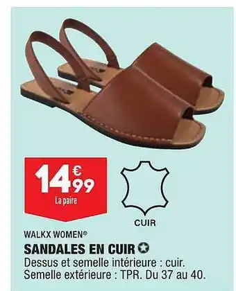 ALDI Sandales En Cuir Walkx Women offre