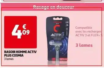 Auchan Rasoir Homme Activ Plus Cosmia offre