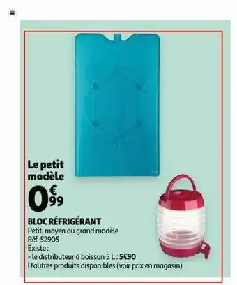 Auchan Bloc Réfrigérant offre