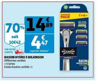 Auchan Rasoir Hydro 5 Wilkinson offre