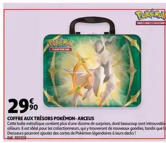 Auchan Coffre Aux Trésors Pokémon-arceus offre