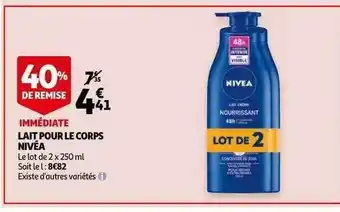 Auchan Lait Pour Le Corps Nivéa offre
