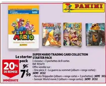 Auchan Super Mario Trading Card Collection Star Pack offre