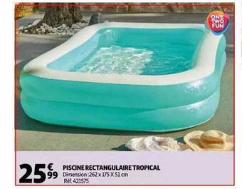 Auchan Piscine Rectangulaire Tropical offre