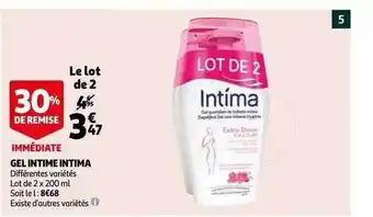 Auchan Gel Intime Intima offre
