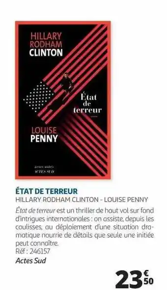 état De Terreur - Hillary Rodham Clinton - Louise Penny