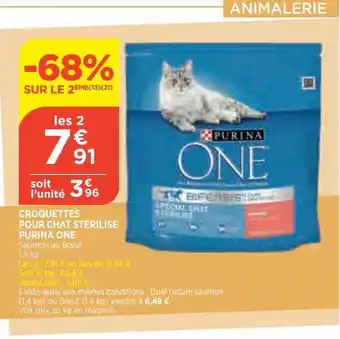 Bi1 Croquettes Pour Chat Stérilisé Purina One offre