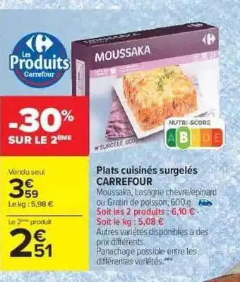 Carrefour Market Plats Cuisinés Surgelés Carrefour offre