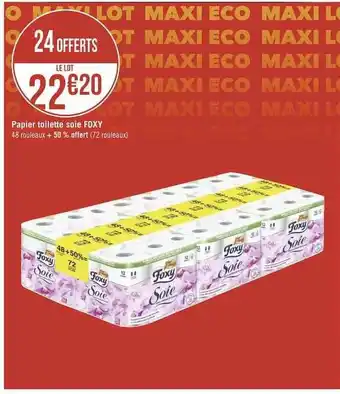 Casino Supermarchés Papier Toilette Soie Foxy offre