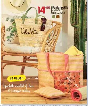 Gifi Panier Paille offre