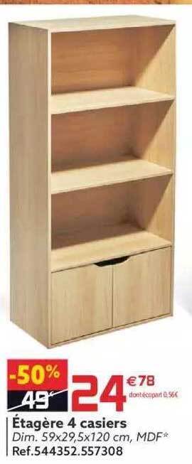 Gifi étagère 4 Casiers offre