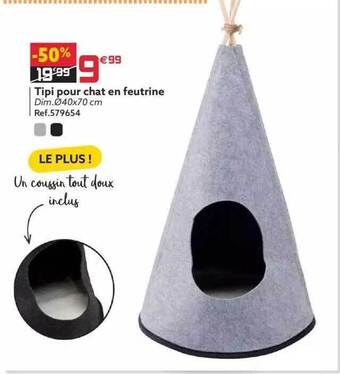Gifi Tipi Pour Chat En Feutrine offre