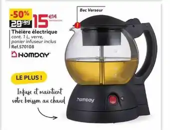 Gifi Théière électrique Homday offre