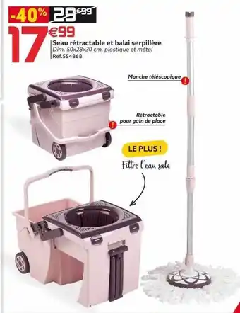 Seau Rétractable Et Balai Serpillère