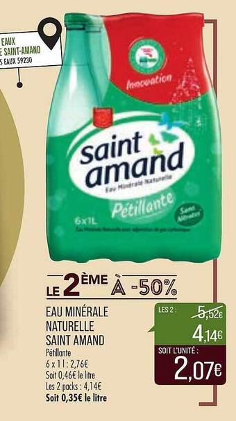 Match Eau Minérale Naturelle Saint Amand offre