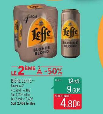 Match Bière Leffe offre